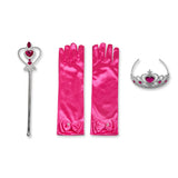 Princess Girls Accessories Set Kids Party Cosplay Queen Magic Wand Tiara Gloves Wig Hair 4pcs