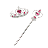 Princess Girls Accessories Set Kids Party Cosplay Queen Magic Wand Tiara Gloves Wig Hair 4pcs