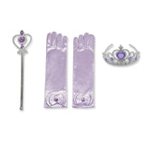 Princess Girls Accessories Set Kids Party Cosplay Queen Magic Wand Tiara Gloves Wig Hair 4pcs
