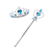 Princess Girls Accessories Set Kids Party Cosplay Queen Magic Wand Tiara Gloves Wig Hair 4pcs
