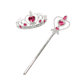 Princess Girls Accessories Set Kids Party Cosplay Queen Magic Wand Tiara Gloves Wig Hair 4pcs