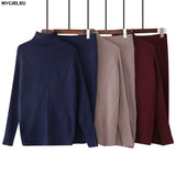 MVGIRLRU Women's Knitting skirt suit women's Costume Sweater suit + Slim Skirt Two-Piece tracksuit
