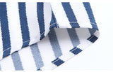 Men's Non-iron Stretch Long Sleeve Striped Dress Shirts Smart Casual Smooth Material Standard-fit Youthful Button-down Shirt