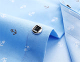 Patchwork Collar floral men's casual shirt Fashion long sleeve Print slim fit soft pocket 4xl male dress shirt