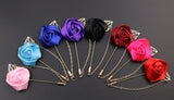 Lovegrace Red Rose Flowers Lapel Pin Mens Wedding Bouquet Handmade Brooch Buttonhole Groomsmen Groom Corsage and Boutonnieres