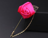 Lovegrace Red Rose Flowers Lapel Pin Mens Wedding Bouquet Handmade Brooch Buttonhole Groomsmen Groom Corsage and Boutonnieres