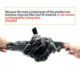 Bamboo Charcoal Bath Ball Bath Flower Bath Loofah Sponge Shower Pouf Body Scrubber Ball Mesh Pouf Bath Sponge Easy to Use