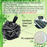 Bamboo Charcoal Bath Ball Bath Flower Bath Loofah Sponge Shower Pouf Body Scrubber Ball Mesh Pouf Bath Sponge Easy to Use