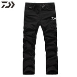 Daiwa Pants Men Fishing Pants Winter Thermal  Solid Multi-pocket Cotton Casual Trousers Sport Loose Pants Men In Sweatpants