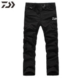 Daiwa Pants Men Fishing Pants Winter Thermal  Solid Multi-pocket Cotton Casual Trousers Sport Loose Pants Men In Sweatpants