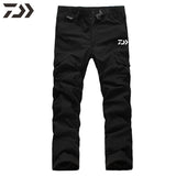 Daiwa Pants Men Fishing Pants Winter Thermal  Solid Multi-pocket Cotton Casual Trousers Sport Loose Pants Men In Sweatpants