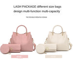 Alligator 3-piece Set Composite Bag Designer High Quality PU Leather Women Handbag Ladies Fashion Small Shoulder Crossbody Bag