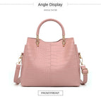 Alligator 3-piece Set Composite Bag Designer High Quality PU Leather Women Handbag Ladies Fashion Small Shoulder Crossbody Bag
