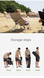 Naturehike Portable folding recliner Relaxation chair outdoor camping beach chair picnic with three-speed adjustable backrest