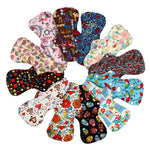 [simfamily] 10pcs Organic Bamboo Charcoal Washable Hygiene Menstrual Pads Heavy Flow Sanitary Pads Lady Cloth Pad Reusable Pads