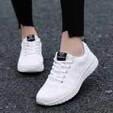 2020 Sneakers Women Shoes Flats Casual Ladies Shoes Woman Lace-Up Mesh Light Breathable Female zapatillas de deporte para mujer