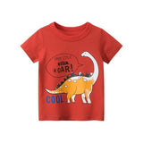Boys & Girls Cartoon T-shirts Kids Dinosaur Print T Shirt For Boys
