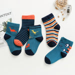 5 Pairs/Set Cute Cartoon Baby Cotton Socks Warm Breathbale Autumn Winter Infant Mix Color Middle Tube Sock