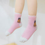 5 Pairs/Set Cute Cartoon Baby Cotton Socks Warm Breathbale Autumn Winter Infant Mix Color Middle Tube Sock
