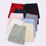 Harajuku 2020 Womens Summer Korean Style High Waist Mini Pleated Plaid Woman Anime Skirts Kawaii Short School Girls Cute Uniform