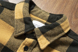 100% Cotton Heavyweight Retro Vintage Spring Autumn Winter Long Sleeve Buffalo Plaid Flannel Shirt Jacket for Men