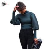 Turtleneck Woman Sweaters Fall Long Sleeve Knitted Sweaters for Women Winter Clothes Women's Crop Top Jumper Cropped Sweater