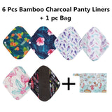 [simfamily]  6+1 sets  Reusable Bamboo Charcoal Sanitary Pads Regular Flow pads Health higiene feminina Menstrual Cloth Pads