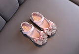 New Children Leather Shoes Rhinestone Bow Princess Girls Party Dance Shoes Baby Student Flats Kids Performance Shoes D785