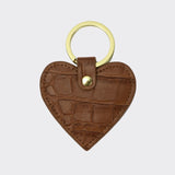 New Design Free Customed Initials Letters Crocodile Pattern Or Saffiano Leather Round Key Chain Key Ring Key Wallet