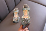 2020 New Childrens Shoes Pearl Rhinestones Shining Kids Princess Shoes Baby Girls Shoes For Party and Wedding D487