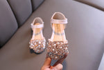 2020 New Childrens Shoes Pearl Rhinestones Shining Kids Princess Shoes Baby Girls Shoes For Party and Wedding D487