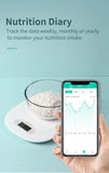Yolanda 5kg Smart Kitchen Scale Bluetooth APP Electronic Weight Scales Food Balance Weighing Measuring Tool Nutrition Analysis