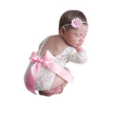Baby Romper Deep V Backless Clothes Newborn Photo Photograph Lace Toddler Hollow Design Clothing