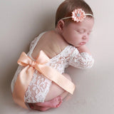 Baby Romper Deep V Backless Clothes Newborn Photo Photograph Lace Toddler Hollow Design Clothing