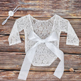 Baby Romper Deep V Backless Clothes Newborn Photo Photograph Lace Toddler Hollow Design Clothing