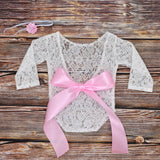 Baby Romper Deep V Backless Clothes Newborn Photo Photograph Lace Toddler Hollow Design Clothing