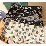 Cotton Men's Underwear Boxer Maple Leaf Breathable Personality Boy Boxer Personality Fit Sports Boxer Shorts Men's Panties