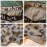 Cotton Men's Underwear Boxer Maple Leaf Breathable Personality Boy Boxer Personality Fit Sports Boxer Shorts Men's Panties