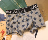 Cotton Men's Underwear Boxer Maple Leaf Breathable Personality Boy Boxer Personality Fit Sports Boxer Shorts Men's Panties