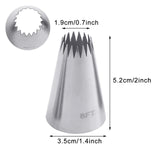 #9FT Large Icing Piping Nozzles Russian Nozzles Pastry Tips Cookies Cake Decorating Tools Tips Cream Fondant Pastry Nozzles