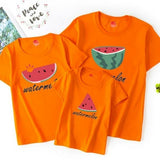 Family Look Mommy and Me Clothes Matching Summer Fruits Printing Famil