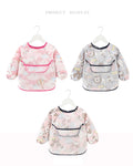 Baby Bib Waterproof Apron Long Sleeve Art Smock for Kids Chest Protection Feeding Bibs