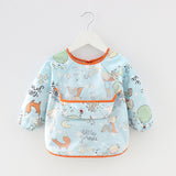 Baby Bib Waterproof Apron Long Sleeve Art Smock for Kids Chest Protection Feeding Bibs