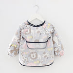 Baby Bib Waterproof Apron Long Sleeve Art Smock for Kids Chest Protection Feeding Bibs