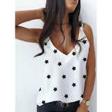 Muyogrt Women Summer Blouse Shirts Sexy V Neck Ruffle Blouses Backless Spaghetti Strap Office Ladies Sleeveless Casual Tops