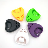 ABS Guitar Pick Box Small Triangle Guitar Pick Box Durable Pick Holder Bullet Tongue Design Useful Guitar Accessories