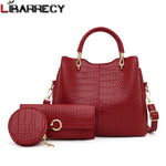 Alligator 3-piece Set Composite Bag Designer High Quality PU Leather Women Handbag Ladies Fashion Small Shoulder Crossbody Bag