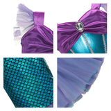 Girls Little Mermaid Ariel Princess Dress Cosplay Costumes For Kids Baby Girl Mermaid Dress Up Sets Children Halloween Clothing