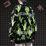LINDSEY SEADER Sweater Men Jumpers Knitted Harajuku Alien Hip Hop Streetwear Men Knitwear Clothing Pullover Oversize Sweaters