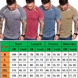 Hot Men's T-Shirts Pleated Wrinkled Slim Fit O Neck Short Sleeve Muscle Solid Casual Tops Shirts Summer Basic Tee New